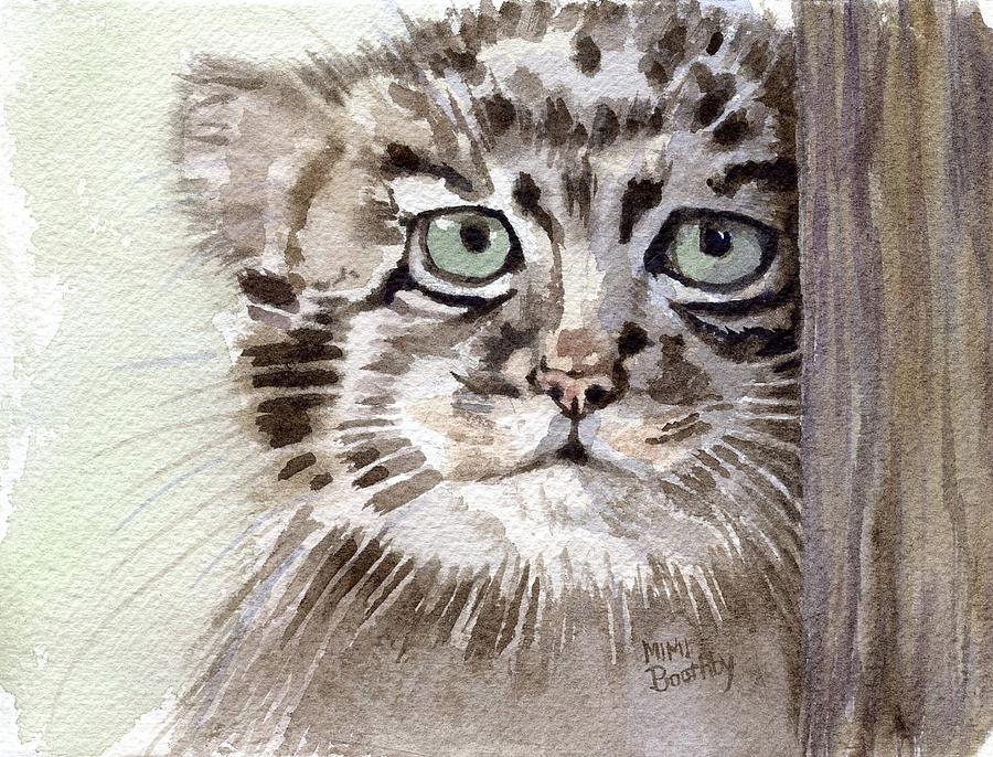 Pallas Cat Painting by Mimi Boothby