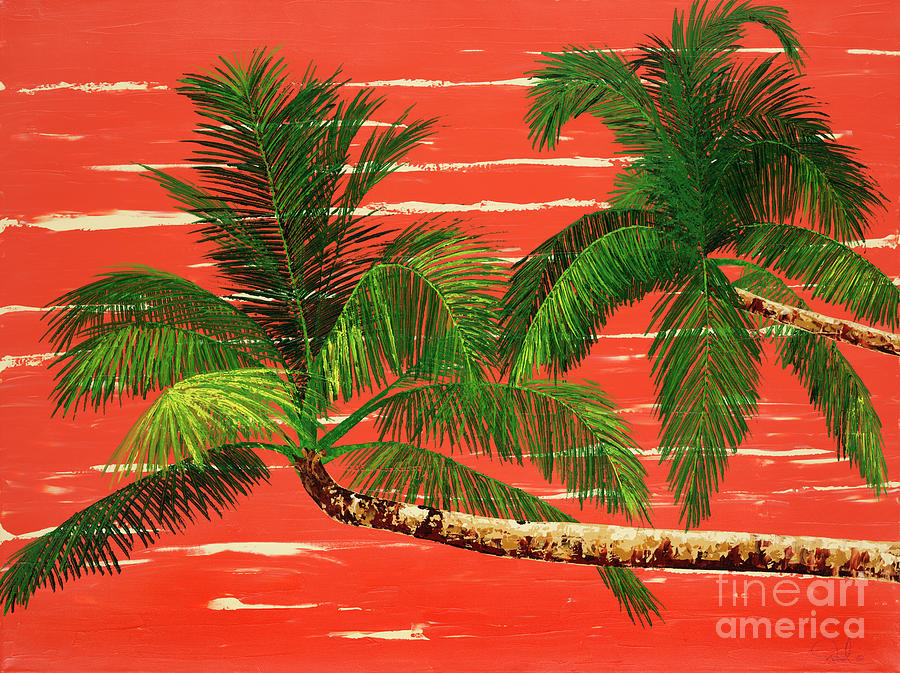 Palm Coral 3 Painting by Daniel Paul Hoffman