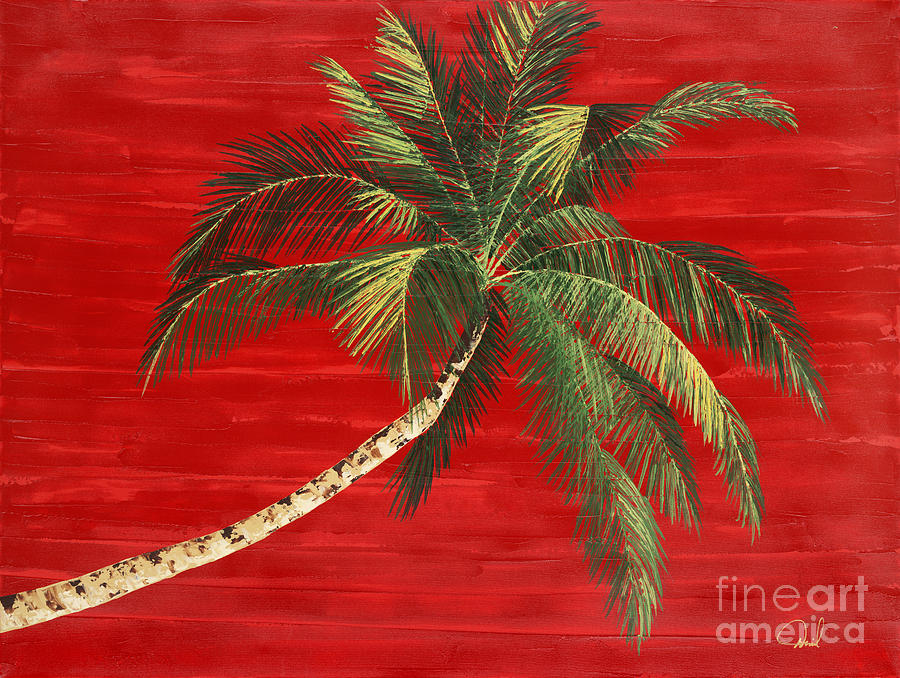 Palm Red 3 Painting by Daniel Paul Hoffman