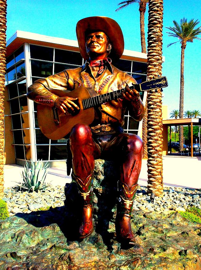 Palm Springs Gene Autry Statue Photograph by Randall Weidner