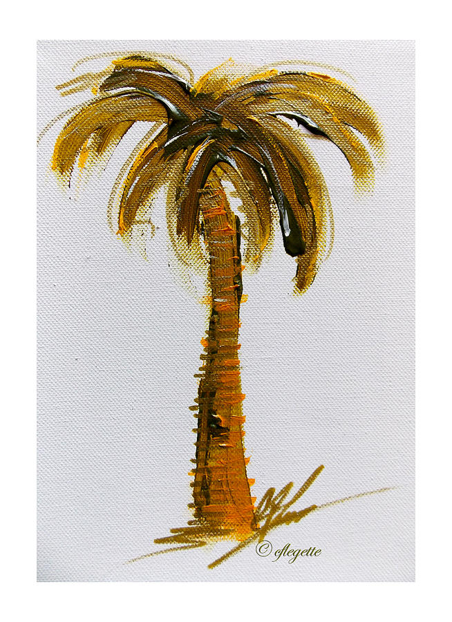 South Carolina Palm tree Painting by C F Legette