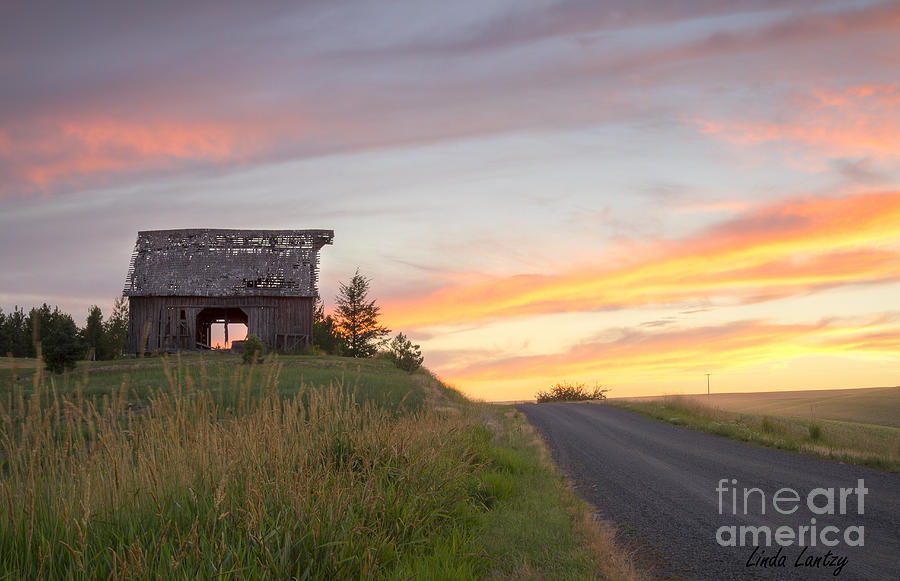 Sunset Photograph - Palouse Barn and Sunset by Idaho Scenic Images Linda Lantzy