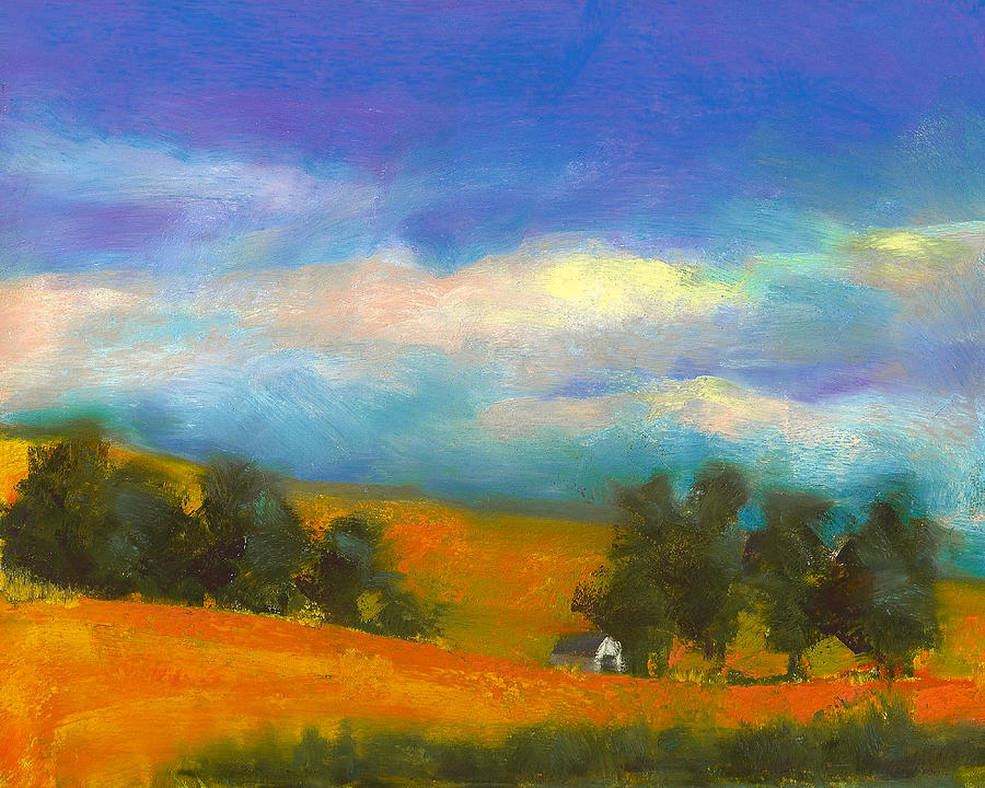 Palouse Wheat Fields Painting by David Patterson