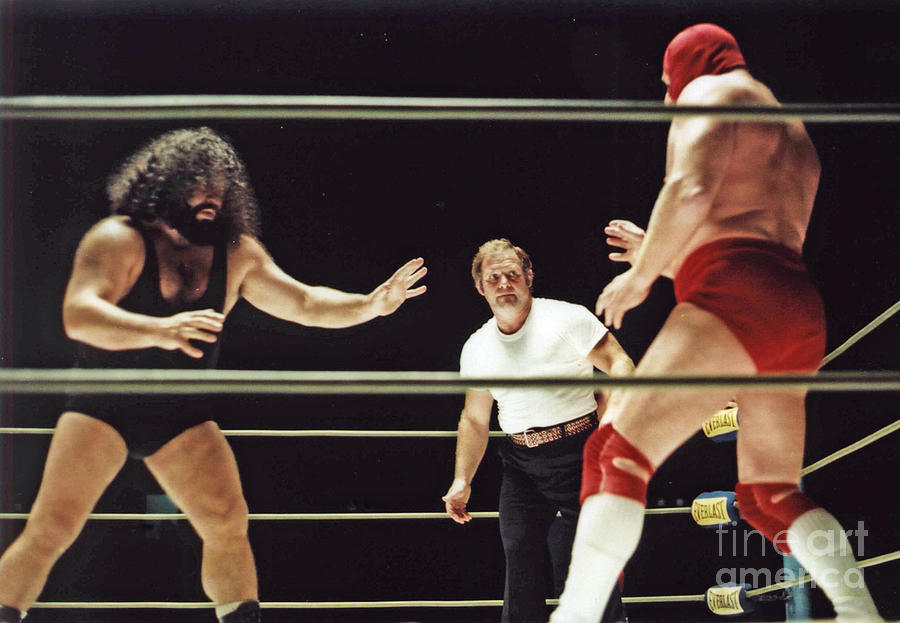 Pampero Firpo vs Texas Red in Old School Wrestling from the Cow Palace  Photograph by Jim Fitzpatrick