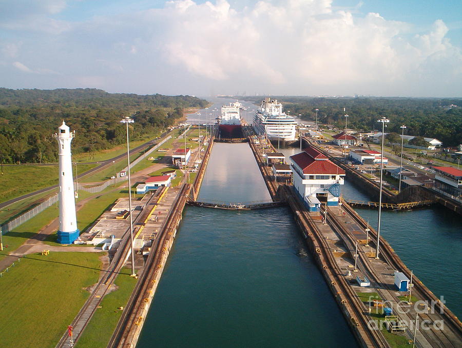 Panama Canal Upper Lock Photograph By Terry Hunt Fine Art America   Panama Canal Upper Lock Terry Hunt 