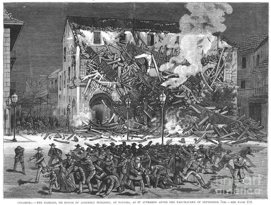 Panama Earthquake, 1882 Photograph by Granger