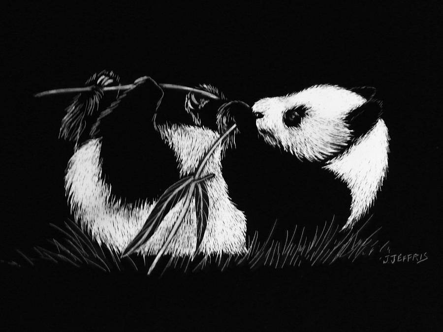  Panda Bear Drawing by Jennifer Jeffris