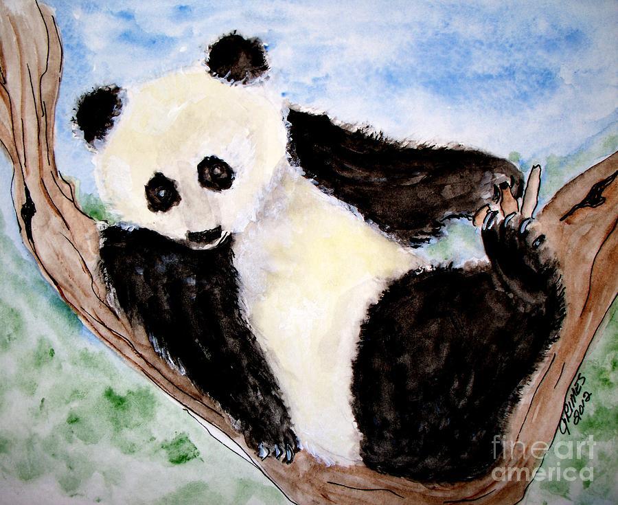Panda Party Painting by Carol Grimes