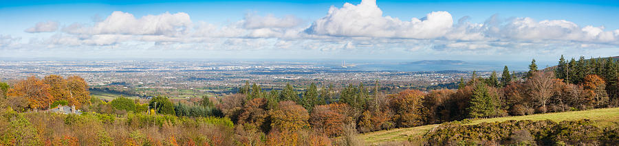Panorama of Dublin City and the Dublin bay Photograph by Semmick Photo