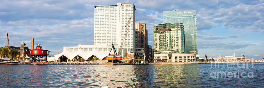 Panorama of East End of Baltimore Inner Harbor  2012 Photograph by Thomas Marchessault