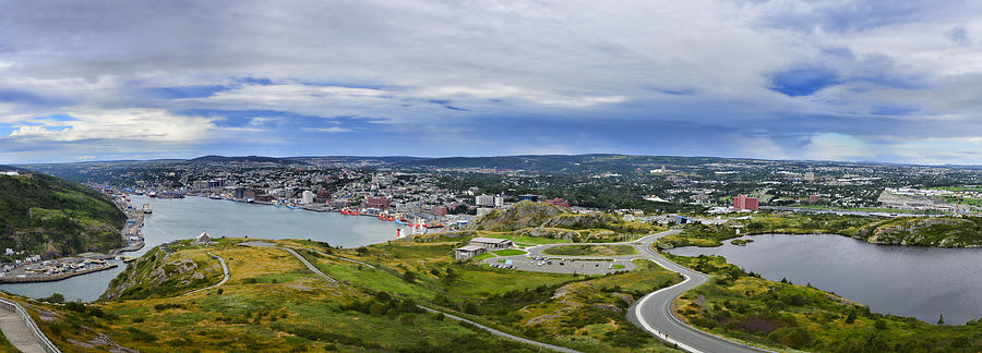 Panorama view of St. Johns Newfoundland and Labrador Canada Photograph by Steve Hurt
