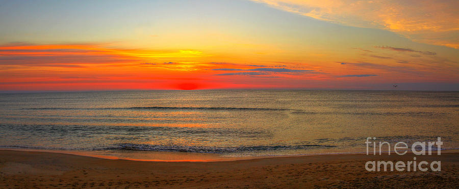 Panoramic Beach Sunrise Outer Banks Photograph by Randy Steele