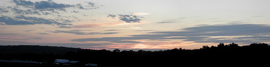panoramic farm sunset in CT USA Photograph by Kim Galluzzo