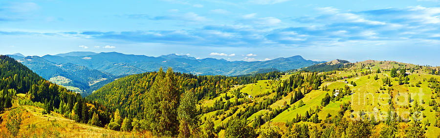 Panoramic mountains landscape  Photograph by Anna Om