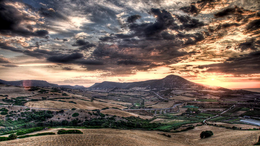 Panoramic Sunset Photograph by Andrea Barbieri