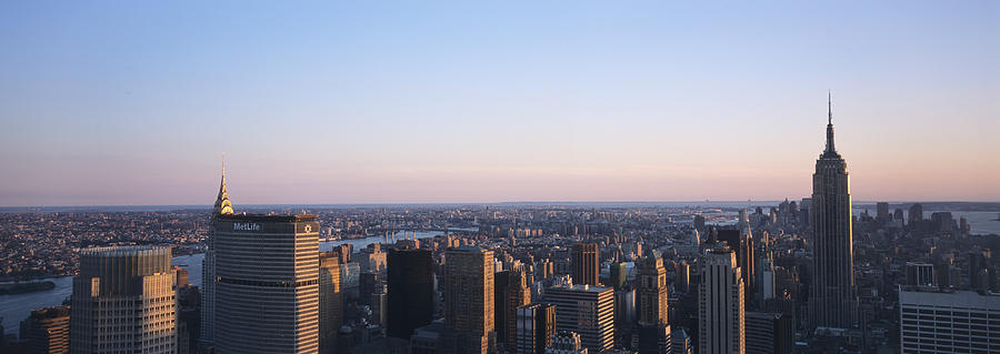 Architecture Photograph - Panoramic View Of Manhattan by Axiom Photographic