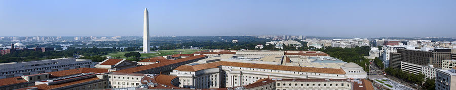 Architecture Photograph - Panoramic View of Washington DC by Brendan Reals