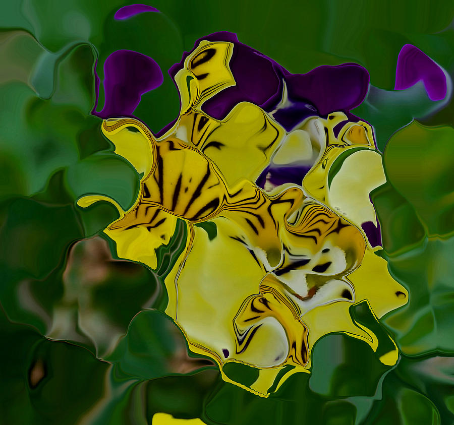 Pansy Abstract Photograph by Karen Harrison Brown