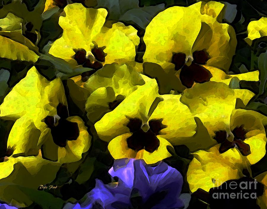 Pansy Party Digital Art by Dale   Ford