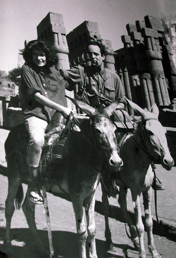 Pappa Hans  Mama Chris and Colette in the stomac in Luxor Egypt in the fifties Photograph by Colette V Hera Guggenheim