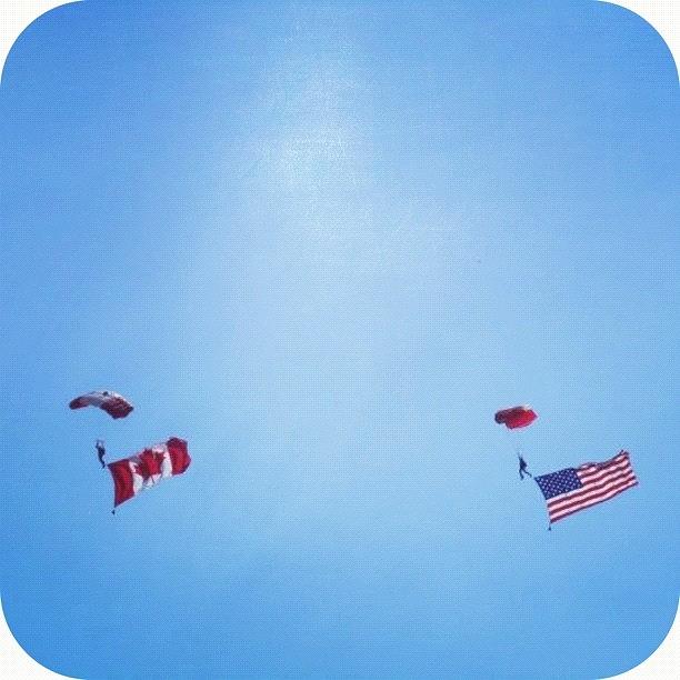 Flag Photograph - #parachutes #instabest #flags#canada by Ange Exile DuParadis