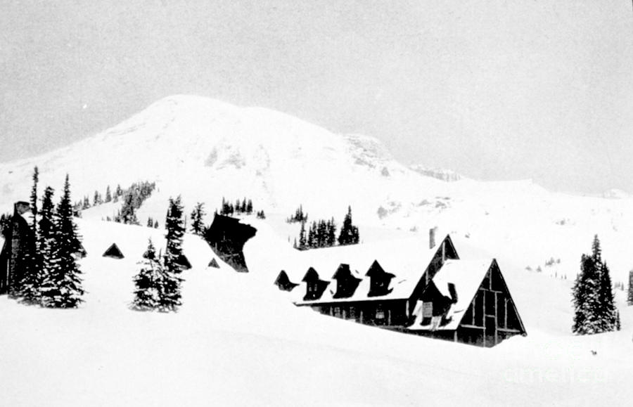 Paradise Inn Buried In Snow, 1917 Photograph by Science Source