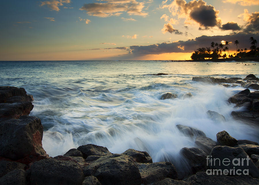 Kauai Photograph - Paradise Waves Crashing by Michael Dawson