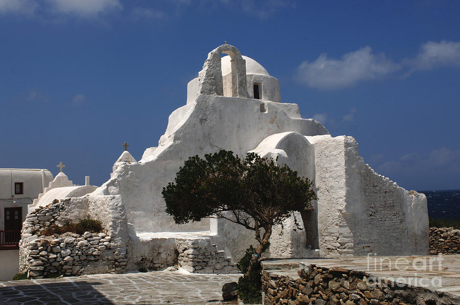 Paraportiani Church Mykonos Greece Photograph by Bob Christopher