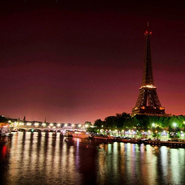 Paris Photograph - Paris - Dark Eiffel Tower by Tony Tecky