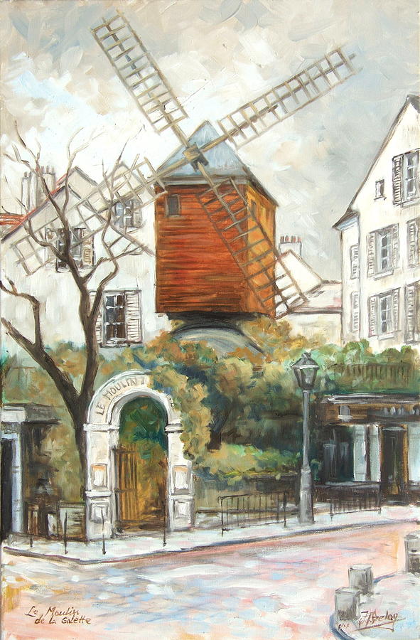 Paris - Le Moulin de la Galette Painting by Irek Szelag