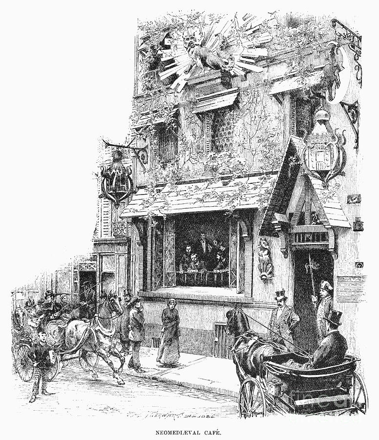 Paris: Cafe, 1889 Photograph by Granger