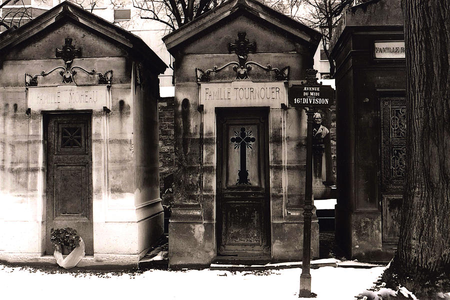 Paris Cemetery Montparnasse - Mausoleums Photograph by Kathy Fornal