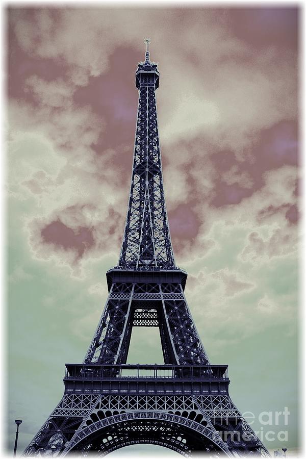 Paris Creative - Eiffel Tower Storm Photograph by Carol Groenen