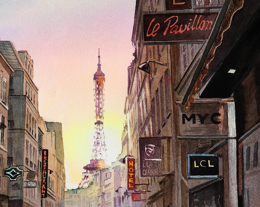 Paris Eiffel Tower Painting by Irina Sztukowski