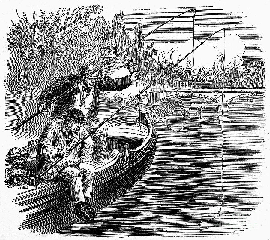 Paris: Fishing, 1871 Photograph by Granger