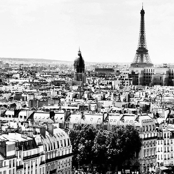 Paris Photograph - #paris In Black And White by Jen Hernandez
