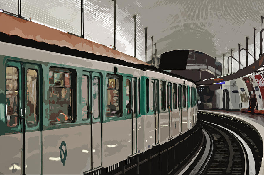 Train Photograph - Paris Metro by Mary Machare