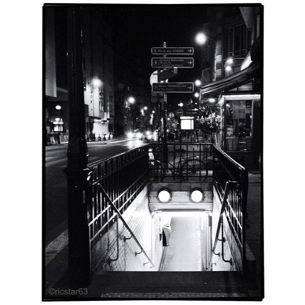 Instagram Photograph - Paris Metro Station At Night by Ric Spencer
