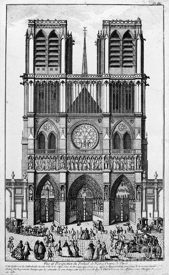 Paris: Notre Dame, 1748 Photograph by Granger - Fine Art America