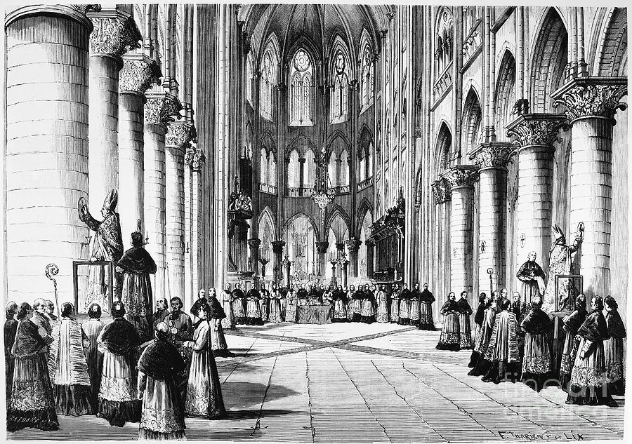 Architecture Photograph - Paris: Notre Dame, 1864 by Granger