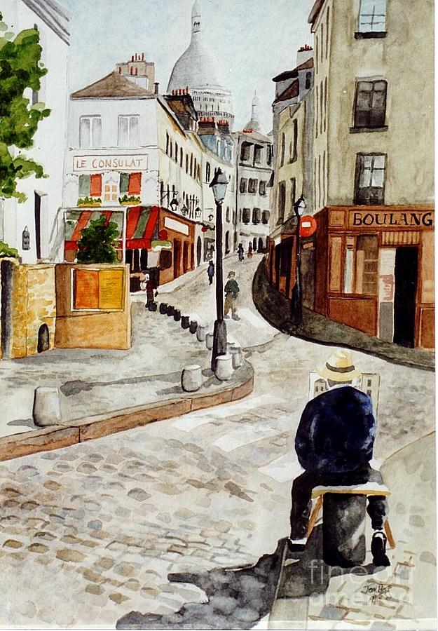 Paris Street Artist Painting by Tom Riggs