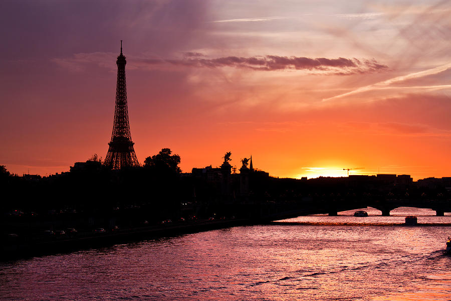 Paris Sunset Photograph by Mircea Costina Photography