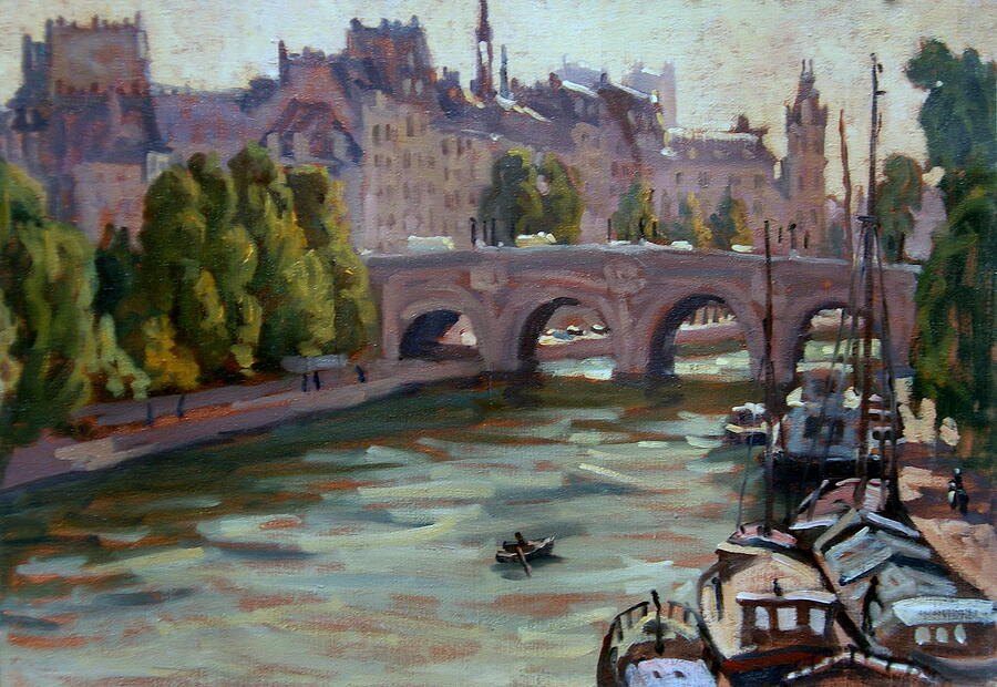 Paris The Seine and Pont Neuf Painting by Thor Wickstrom