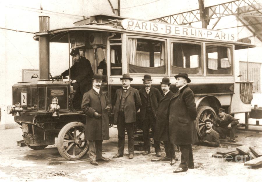Paris to Berlin Steam Omnibus 1900 Photograph by Padre Art