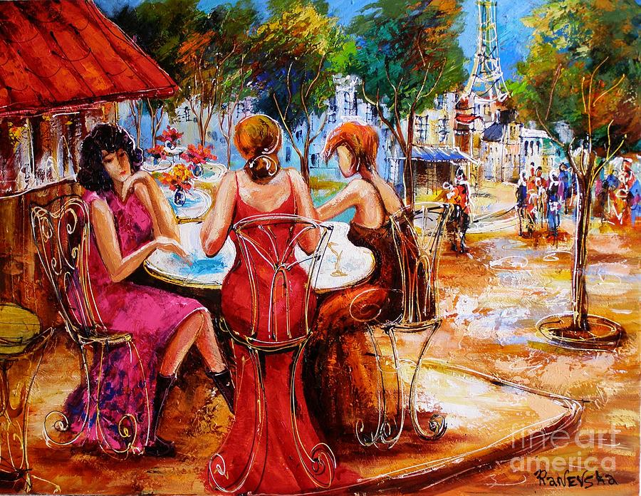 Parisian Cafes Painting