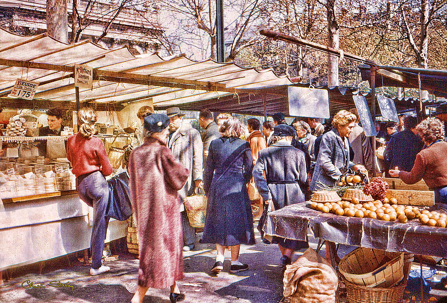 Parisian Market 1954  by Chuck Staley