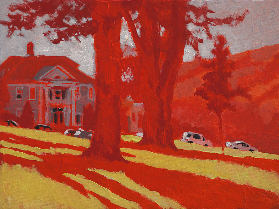 Park in Red Painting by Robert Bissett