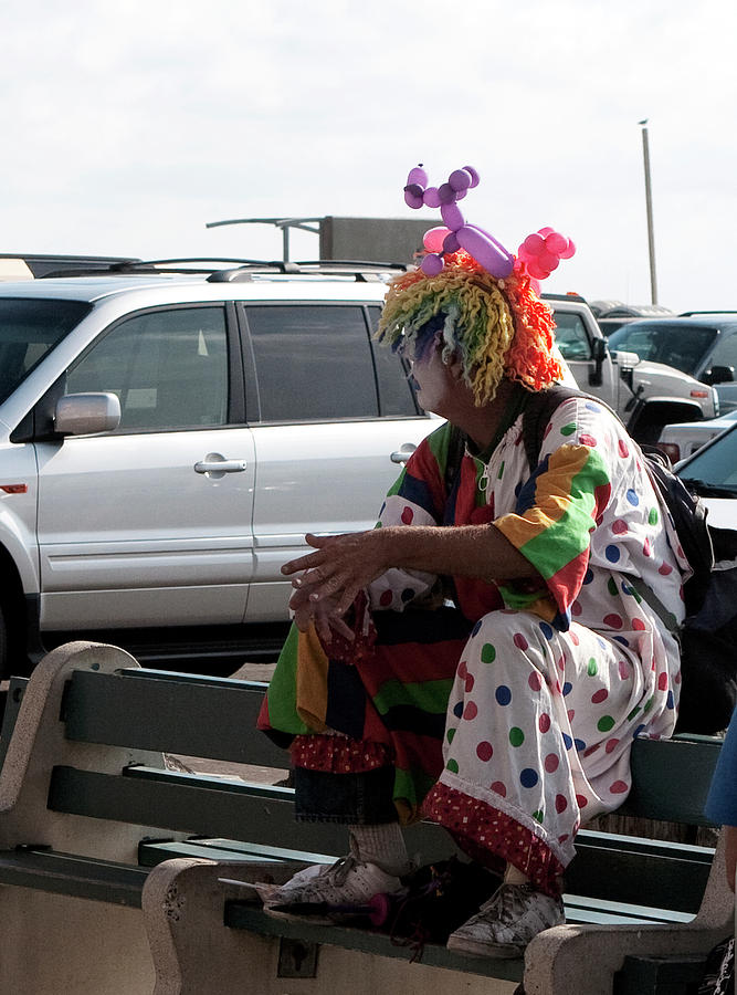 Parking Lot Clown Photograph by Lorraine Devon Wilke