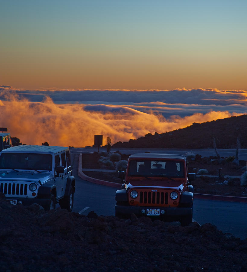 Jeep Photograph - Parking Lot in the Sky by Patrick  Flynn