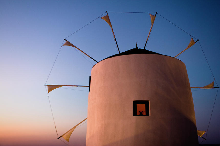 Sunset Lit Windmill Photograph by Lorraine Devon Wilke
